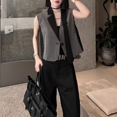 批发官图  设计感小众西装套装<b class='q'>女</b>2026年夏季新款气质马甲五分裤两件套