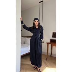 批发休闲时尚两件套套装 宽松衬衫+阔腿灯笼裤长裤 <b class='q'>大码</b>女装 <b class='q'>外贸</b>