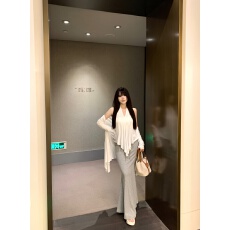 批发休闲套装慵懒白色长袖开衫外套挂脖<b class='q'>背心</b>女夏季条纹裙半身裙三件套