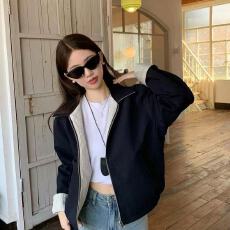 批发法式高级感双面穿外套女春秋新款学院风宽松休闲<b class='q'>夹克</b>女小个子穿搭