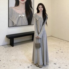 批发韩版不规则大翻领上衣套装女春秋穿搭氛围感长<b class='q'>裙</b><b class='q'>两件套</b>