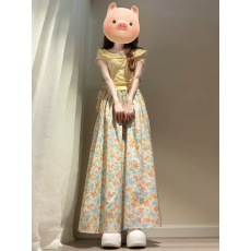 批发巨好看漂亮黄色碎花<b class='q'>连衣裙</b>女夏季2026新款小个子穿搭一整套装长裙