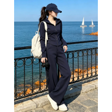 批发高级感休闲<b class='q'>运动服</b>套装女2026春秋一整套<b class='q'>显瘦</b>简约韩系穿搭棉两件套