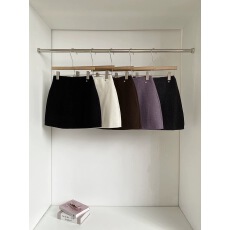 批发秋<b class='q'>冬</b>新款韩版时尚加厚纯色百搭毛呢A字裙女高腰显瘦包臀短裙潮