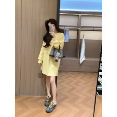 批发洋气减龄<b class='q'>卫衣</b><b class='q'>连衣裙</b>女春秋季胖MM大码300斤温柔小个子休闲裙子ins