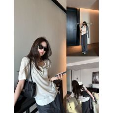 批发老钱风polo领极简针织衫女春夏季胖MM大码300斤休闲百搭纯色上衣2