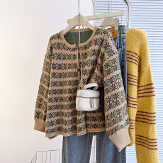 批发实拍森系温暖日系古着感羊毛毛衣冬宽松<b class='q'>文艺</b><b class='q'>范</b>保暖毛衣