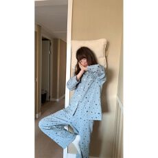 批发优质仿棉睡衣女春秋季2026新款可爱学生宽松休闲<b class='q'>长袖</b>家居服套