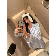 批发【加长版优质仿棉】星星睡衣女春秋季2026新款舒适长袖家居<b class='q'>服</b>套装