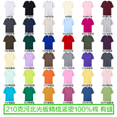 批发210克100%棉 21支<b class='q'>纯棉</b>短袖<b class='q'>T</b><b class='q'>恤</b>螺纹领河北空白版（本价不含税）