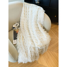 批发实拍法式温柔风仙气蓬蓬裙波点半身裙女新款层次感重工纱裙蛋糕裙