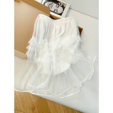 实拍法式超仙网纱蛋糕裙女2026春季新款温柔风多层蓬蓬半身裙