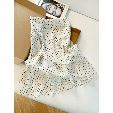 批发实拍2026<b class='q'>春</b>季新款时尚百搭波点印花显瘦雪纺蛋糕裙波点裙