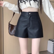 批发皮裤短裤女辣妹2025秋冬新<b class='q'>包臀</b>裤显瘦高腰外穿打底靴裤休闲裤子潮