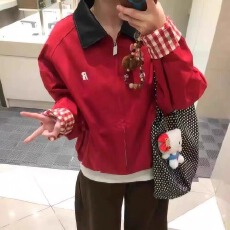批发美式复古<b class='q'>棒球</b><b class='q'>服外套</b>女春秋2025新款巨好看早秋季开衫夹克上衣