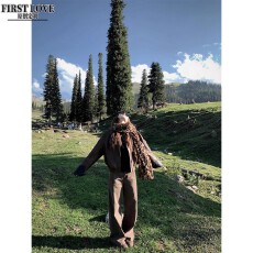 批发复古时髦艺术家pu皮衣百搭款秋冬炸街美式甜酷风短款夹克外套