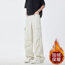 批发美式高街伞兵工<b class='q'>装裤</b>男<b class='q'>女</b>潮春秋日系宽松褶皱工<b class='q'>装裤</b>痞帅直筒长裤子