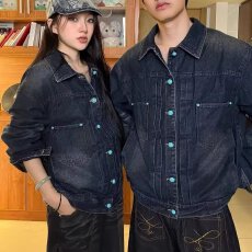 批发潮流时尚流行文艺日系慵懒简约牛仔夹克ins原宿气质百搭新款