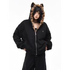 批发流行文艺气质新款ins原宿潮流日系简约高质量重磅鹿皮绒豹纹棉