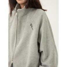 批发美式重磅开衫卫衣男女立领<b class='q'>外套</b>春秋东2025新款情侣装宽松<b class='q'>百搭</b>上衣