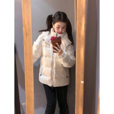 批发美式复古气质连帽派克服棉服女冬季新款宽松显瘦防寒保暖棉衣棉袄