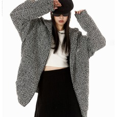 批发新款复古小香风连帽拉链开衫<b class='q'>卫衣</b>男女<b class='q'>宽松</b>小众休闲外套上衣