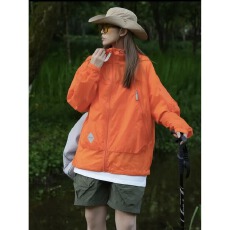 批发户外防晒衣男女纯色夏季新款轻薄透气防紫外线情侣防晒服连帽外套