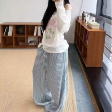 批发休闲<b class='q'>裤</b>子男夏季宽松垂感直筒2026新款男女潮流百搭阔<b class='q'>腿</b>运动<b class='q'>裤</b>