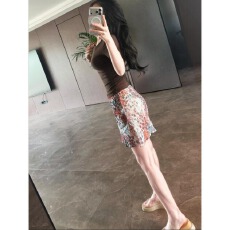 批发半身裙2026年夏季新款设计感花边百搭显瘦豹纹<b class='q'>短裙</b>F