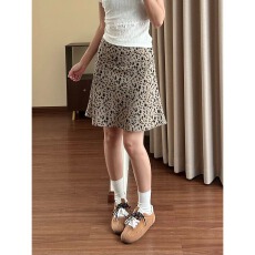 批发大码女装豹纹A字半身裙女夏薄款<b class='q'>高腰</b>显瘦防走光<b class='q'>短裙</b>通勤穿搭裙子