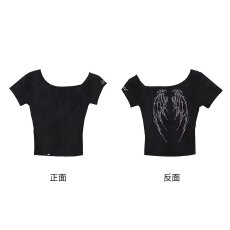 批发2026美式弹力修身高弹正肩短袖<b class='q'>T</b><b class='q'>恤</b>女显瘦运动休闲上衣