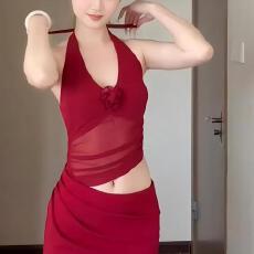 批发原版做法有拉链 夏季复古度假风连衣裙法式腰礼服<b class='q'>包臀</b>裙子长款