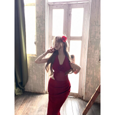 批发原版做法有拉链 2026气质修身露背<b class='q'>包臀</b>裙夏季网纱镂空拼接连衣裙