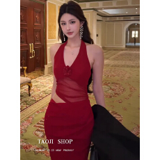 批发原版做法有拉链 2026气质<b class='q'>修身</b>露背包臀<b class='q'>裙</b>夏季网纱镂空拼接连衣<b class='q'>裙</b>