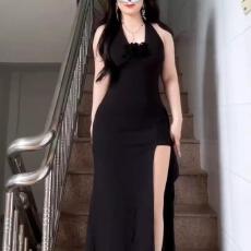 批发原版有胸垫 春夏法式纯欲风辣妹玫瑰花收腰显瘦修身开叉包臀长裙