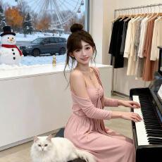 批发原版做法有胸垫女早春季2026新款法式纯欲粉色吊带连衣裙子