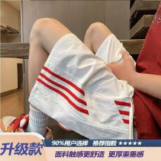 批发<b class='q'>嘻哈</b>美式复古三条杠拼接休闲五分裤男夏季宽松健身篮球运动短裤