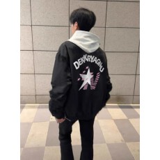 批发美式街头hiphop星星字母印花棒球服外套男春秋<b class='q'>冬</b>新款飞行员夹克
