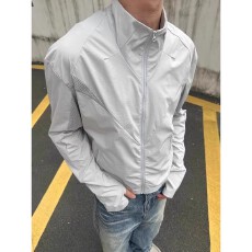 批发网眼原纱防晒服立领休闲跑步运动户外长袖轻量薄款显瘦型