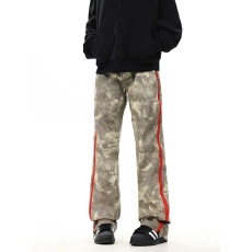 批发【纯棉斜纹】街头<b class='q'>嘻哈</b>迷彩裤男女小众宽松直筒冲锋休闲工装长裤子