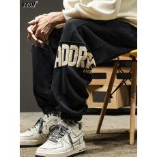 批发潮牌卫裤男春秋美式街头<b class='q'>嘻哈</b>设计感重磅裤子束脚裤秋冬运动工装裤