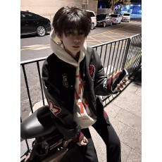 批发棒球服】徽章字母刺绣棒球服外套男春季新款潮牌宽松休闲<b class='q'>嘻哈</b>夹克