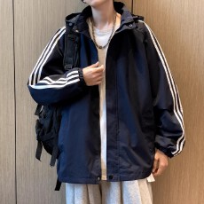 批发【薄外套】运动户外冲锋衣男女百搭撞色宽松工装夹克防晒服上衣