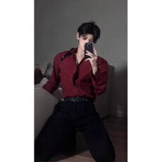 批发【 衬衫】禁欲系男士<b class='q'>夏</b>季痞帅dk男生制服高级感长袖衬衣痞帅男装
