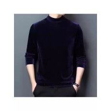 批发【金丝绒中高领 薄款】长袖<b class='q'>t</b><b class='q'>恤</b><b class='q'>男士</b>高端春秋新款潮男装青年休闲