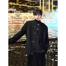 批发【<b class='q'>西装</b>外套】解构垫肩<b class='q'>西装</b>外套<b class='q'>男</b>痞帅高级感斜门襟设计感西服夹克