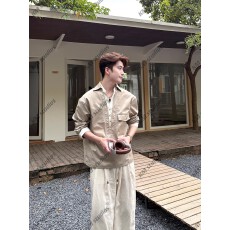 批发2025秋<b class='q'>冬</b>奢品假两件老钱大V领新贵长袖男女拼色T恤小众情侣上衣