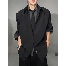 批发假两件衬衫(送领带)】西装男女秋季制服情侣穿搭小众韩系正肩外套