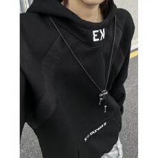 批发【加绒】重磅连帽卫衣男款春季新款美式宽松大码高街<b class='q'>休闲</b>内搭外套