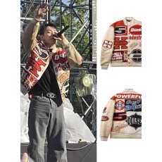 批发夹克】棒球服冬季男女2025新款宽松重工刺绣设计情侣装<b class='q'>嘻哈</b>外套潮